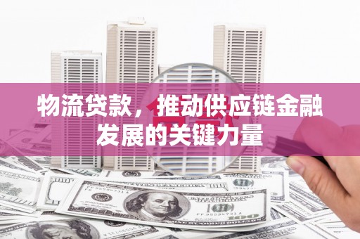 周口物流贷款，推动供应链金融发展的关键力量