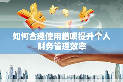 周口如何合理使用借呗提升个人财务管理效率