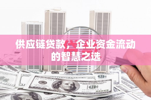 周口供应链贷款，企业资金流动的智慧之选