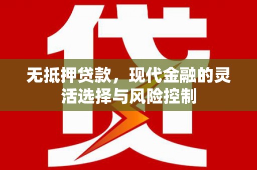 周口无抵押贷款，现代金融的灵活选择与风险控制