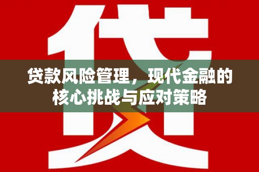 周口贷款风险管理，现代金融的核心挑战与应对策略