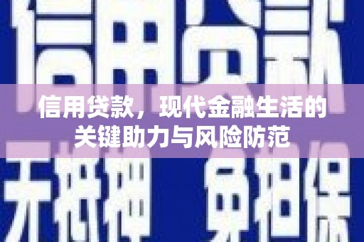 周口信用贷款，现代金融生活的关键助力与风险防范