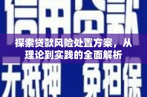 周口探索贷款风险处置方案，从理论到实践的全面解析