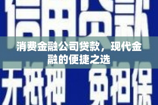周口消费金融公司贷款，现代金融的便捷之选